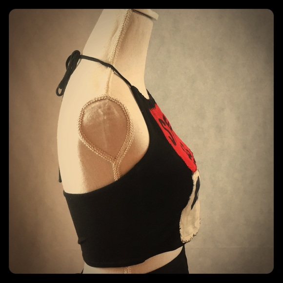 Silence is Violence black red white halter top - Picture 2 of 6